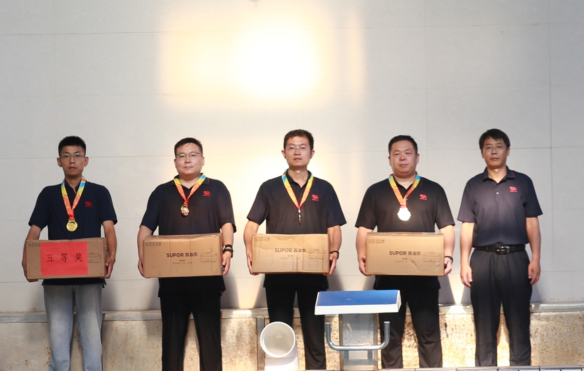 04-公司總工程師楊祥強為榮獲個人項目第五名的：第一工程公司謝瀟劍、洛陽分公司孫攀鋒、項目管理部魏洪峰、駐馬店分公司頓健楠 頒獎表彰.JPG